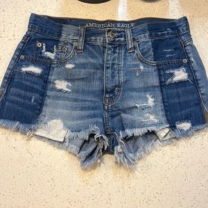 Denim shorts 2 tone